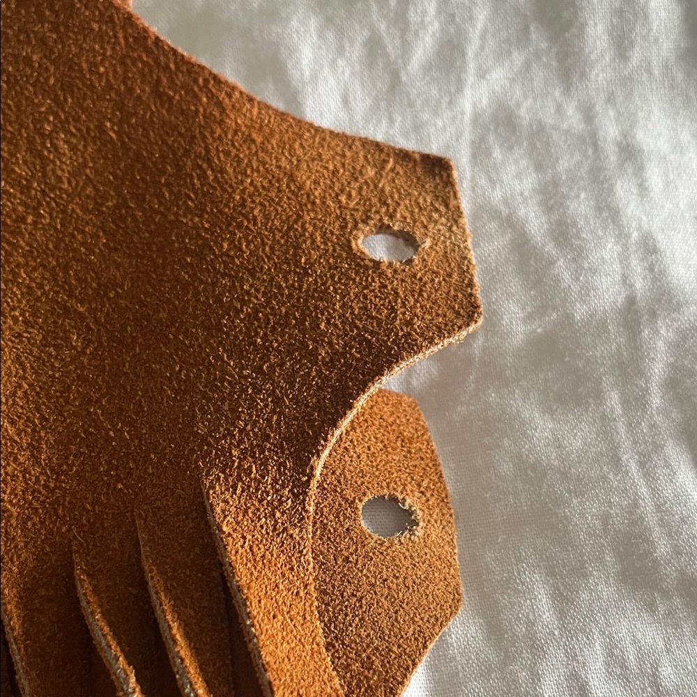 Authentic 1970s Brown Fringe Suede Vest - Picture 3 of 4